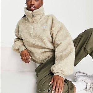 The North Face Platte Sherpa 1/4 Zip Cropped Fleece